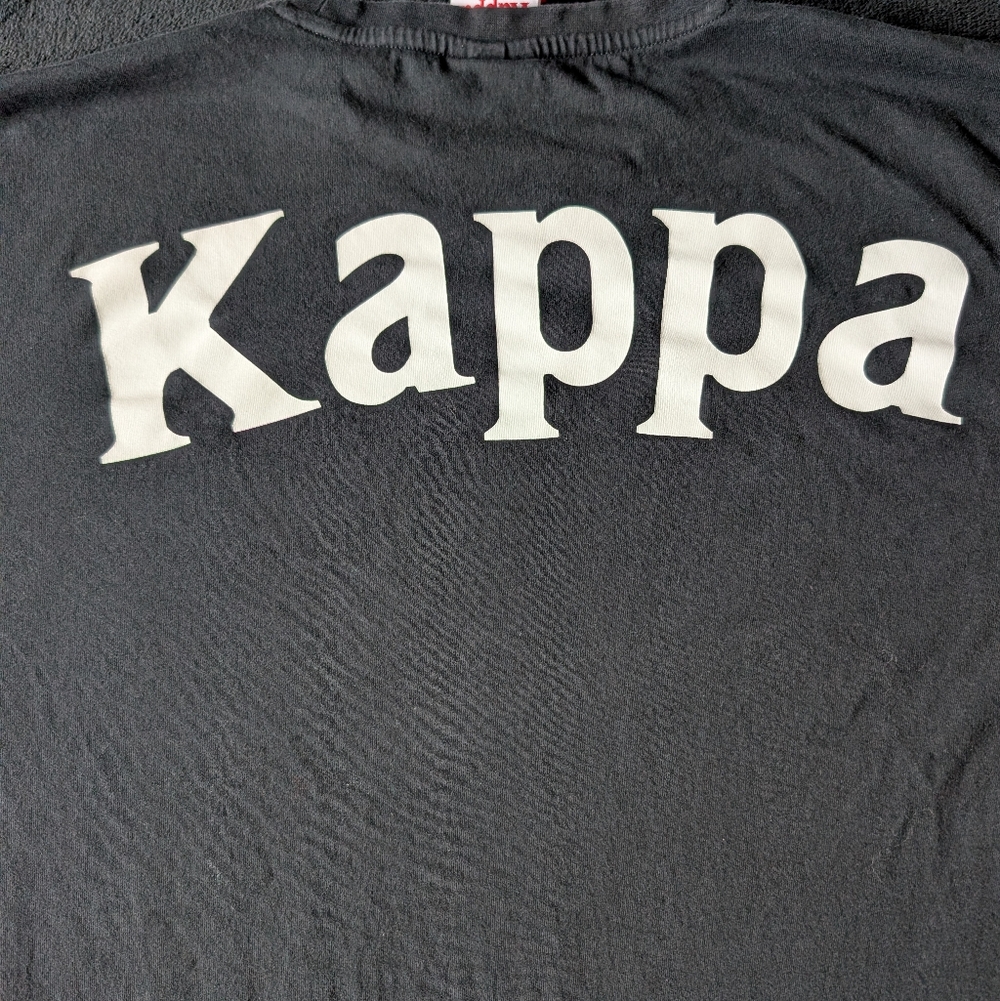 Kappa Authentic 222 Banda Logo Taped Sleeve Graphic Streetwear Shirt Black XXXL image 9